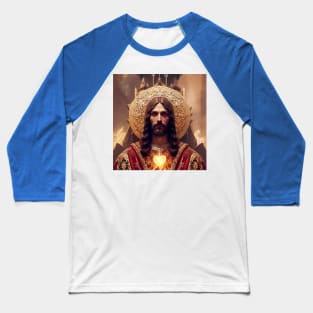 Christ's Burning Heart Baseball T-Shirt